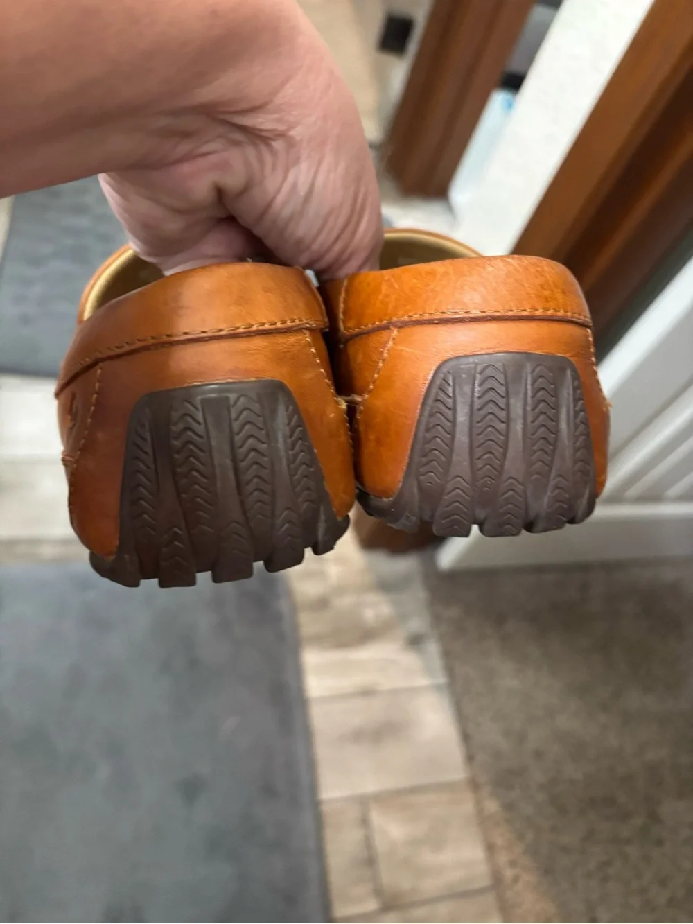 Sperry Men’s Leather Penny Loafers in Cognac Brown